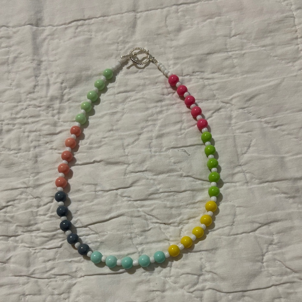Colorful Glass Beaded Necklace‎